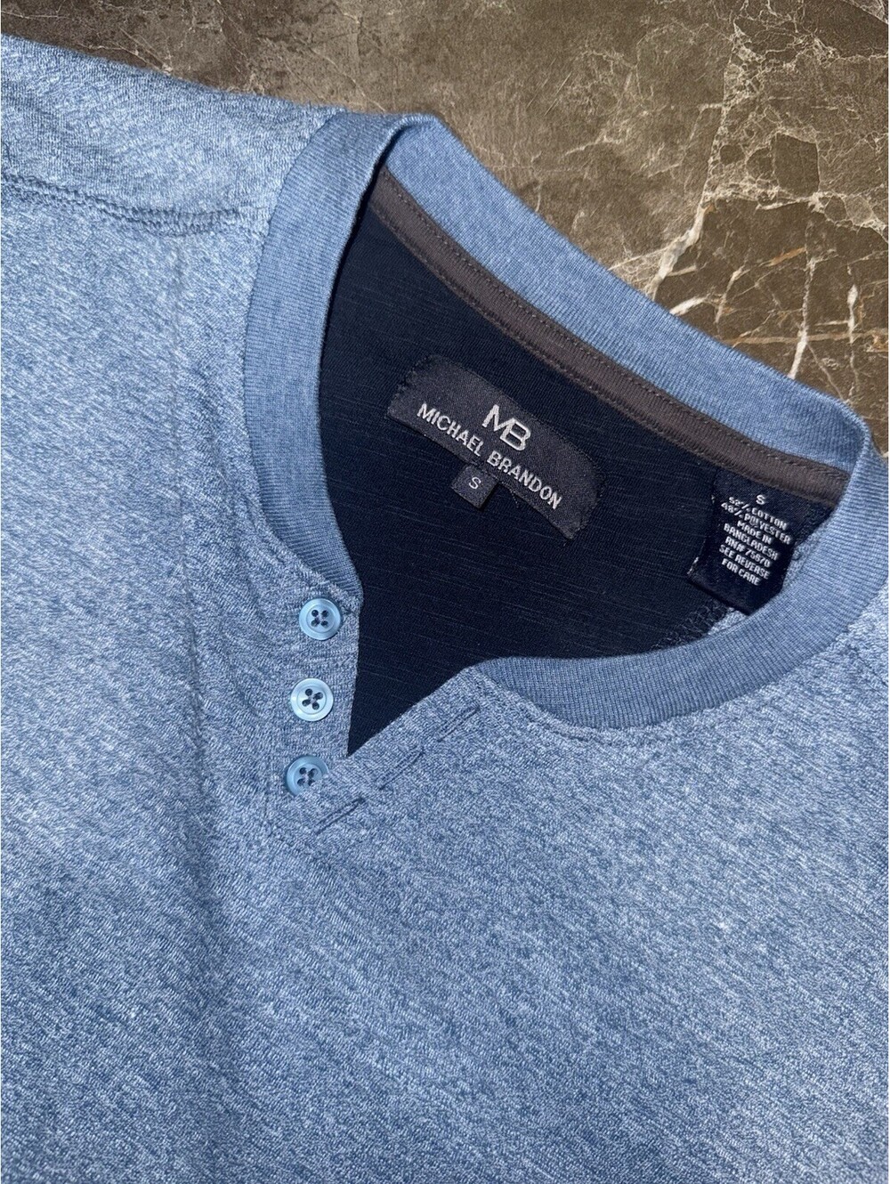 Michael Brandon Long Sleeve Mens Shirt Size Small Blue Preowned
